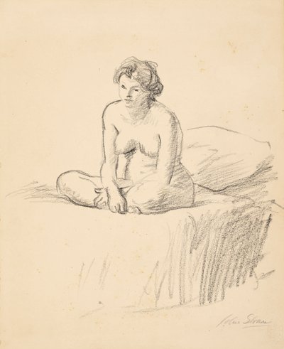 Nu assis - John French Sloan