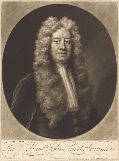 John Lord Sommers - John Smith after Jonathan Richardson, Sr.