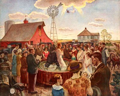 Baptême au Kansas, Planche de Livre - John Steuart Curry