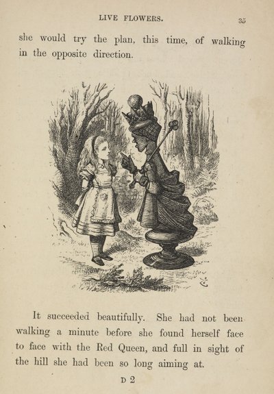 Alice face à la Reine Rouge - John Tenniel