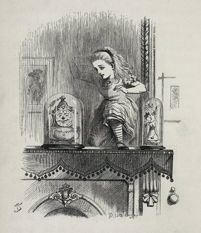 Alice traversant le miroir - dans «Les aventures d