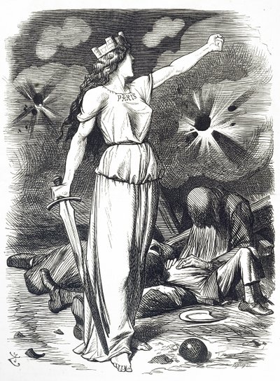 Caricature commentant le Siège de Paris, qui a eu lieu pendant la guerre franco-prussienne - John Tenniel