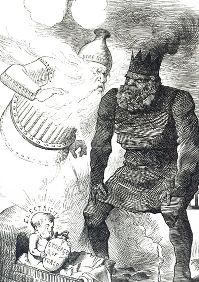 Caricature commentant les débuts de l