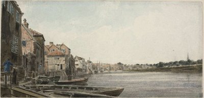 Vue sur le Wensum à King Street, prise du pont Foundary - John Thirtle
