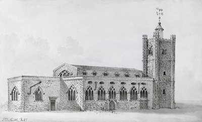 Vieille église de St Giles, c.1718 - John Thomas (after) Smith