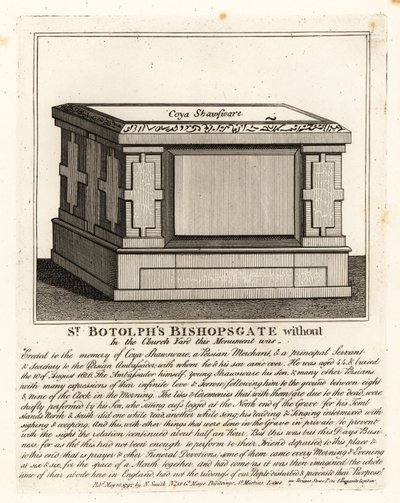 Monument funéraire de style autel musulman à Coya Shawsware, ou Khwaja Shahsuwar (1582-1626), marchand et secrétaire de Nogdi beg l