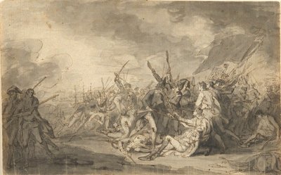 Étude pour La mort du général Warren à la bataille de Bunker - John Trumbull