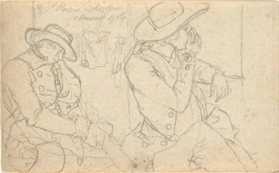 Sans titre, du folio: Croquis en France et en Allemagne, une des 22 feuilles du Folio B - John Trumbull