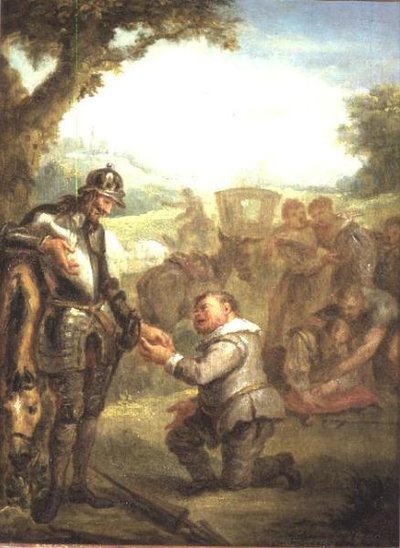 Don Quichotte après le duel avec le brave Biscayen, s