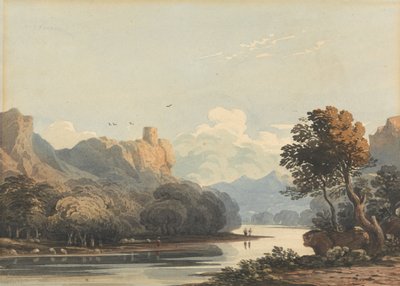 Paysage avec une tour au loin - John Varley