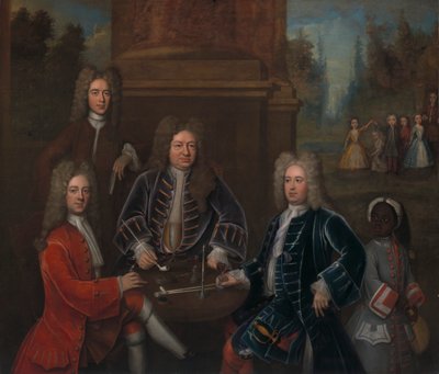 Elihu Yale avec des membres de sa famille et un enfant esclave - John Verelst