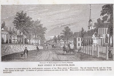 Rue principale à Worcester, de 
