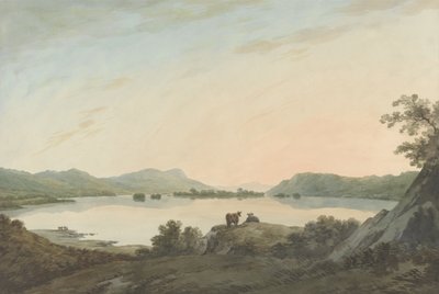 Le lac Windemere depuis Calgarth avec Belle Isle - John Warwick Smith