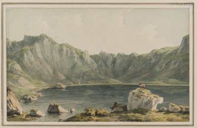 Llyn Idwal, sur le chemin de Llyn Ogwen, Carnarvonshire, vers 1795 - John Warwick Smith