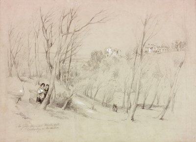 La maison de M. Grey et Dilston Hall, Corbridge au loin - John Wilson Carmichael