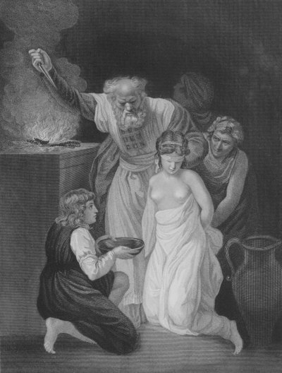 Le sacrifice de la fille de Jephté, Juges 11, versets 20-40 - John after Opie