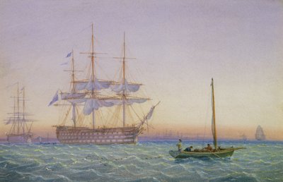 Frégates de S.M. au mouillage - John and William Joy
