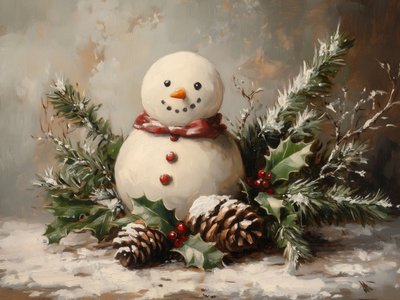 Un bonhomme de neige douillet pour l