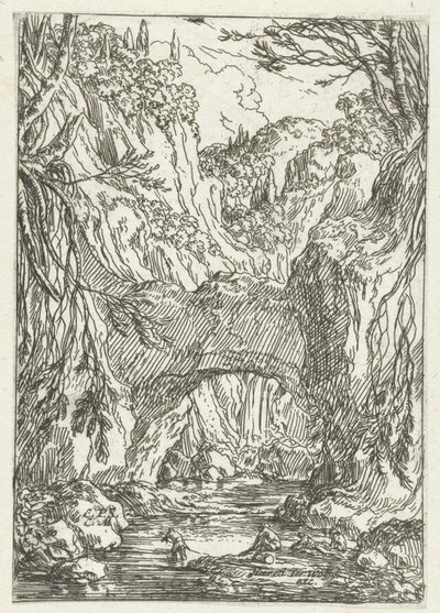 Paysage avec pont de roche - Jonas Umbach