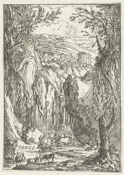 Paysage rocheux avec temple antique - Jonas Umbach