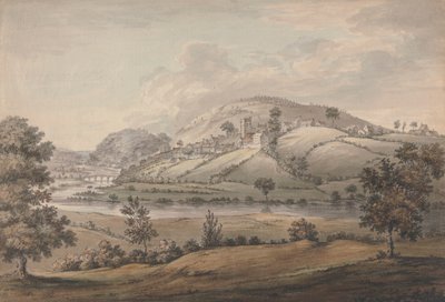 Paysage vallonné avec village et rivière - Jonathan Fisher