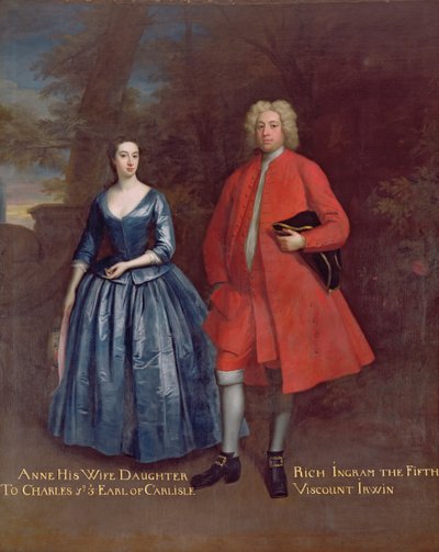 Portrait de Rich, 5e vicomte Irwin et de sa femme Anne, vers 1715-20 - Jonathan Richardson