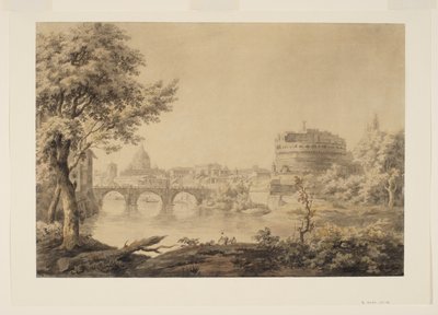Vue de Rome avec Saint-Pierre et le Château Saint-Ange, c.1758 - Jonathan Skelton
