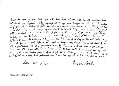 Extrait du journal de Dean Swift, adressé à Mme Dingley, 1712, 1840 - Jonathan Swift