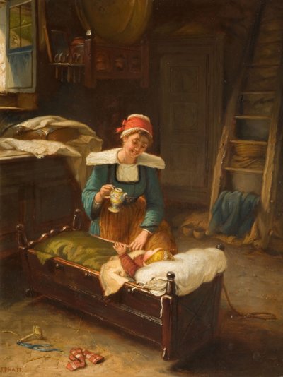 Intérieur avec mère et enfant, 1911 - Jonathon Pratt