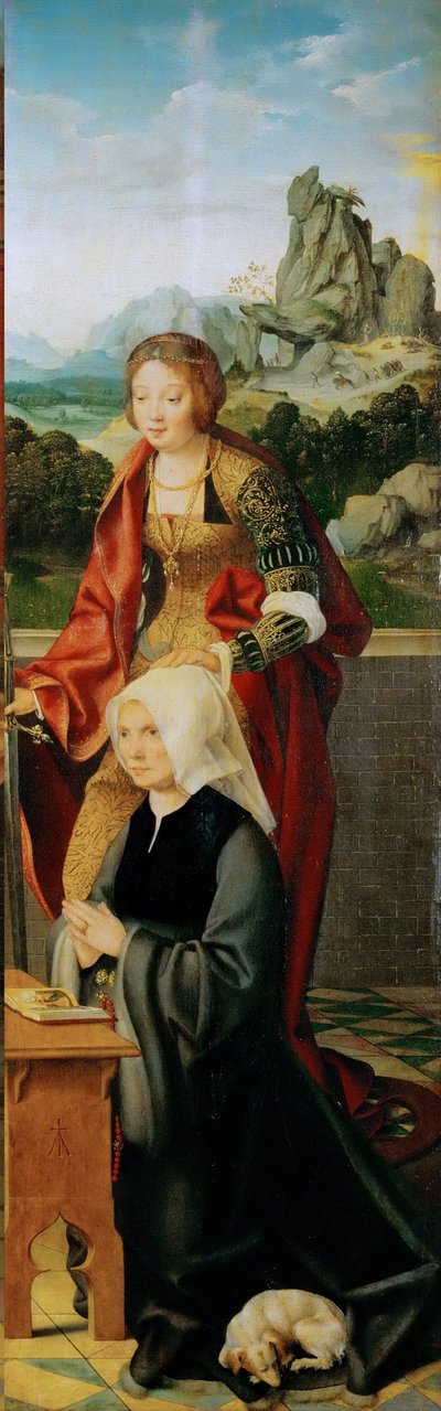 Art néerlandais primitif : avec donateur (Autel ailé, panneau droit) par Joos van Cleve, vers 1530. Musée d