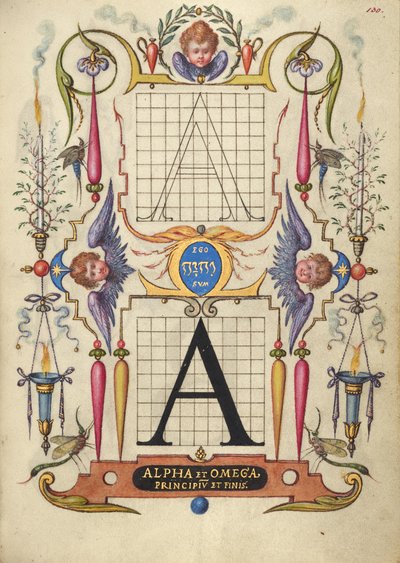 Guide de construction de la lettre A - Joris Hoefnagel