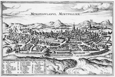 Carte de Montpellier, de 
