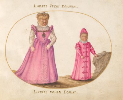 Planche 2 : Les enfants de Pedro González (Petrus Gonsalvus) - Joris Hoefnagel
