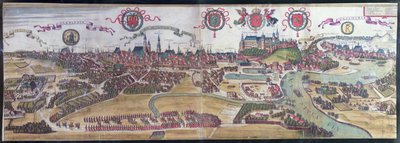 Vue de Cracovie depuis le nord-ouest, de 