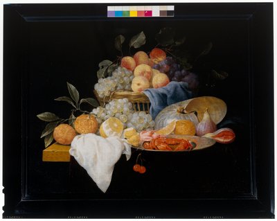 Nature morte avec fruits et crevettes - Joris van Son
