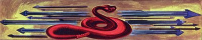 Panneau décoratif avec un serpent, de L