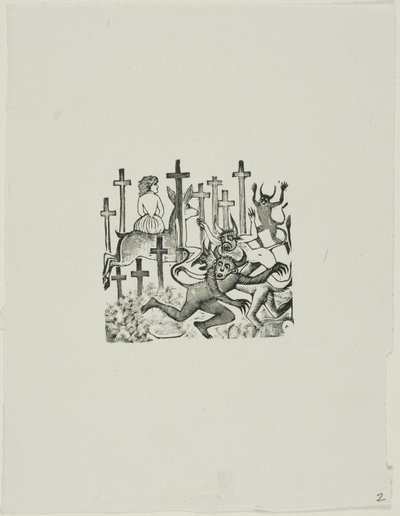 Diables dans le cimetière - José Guadalupe Posada