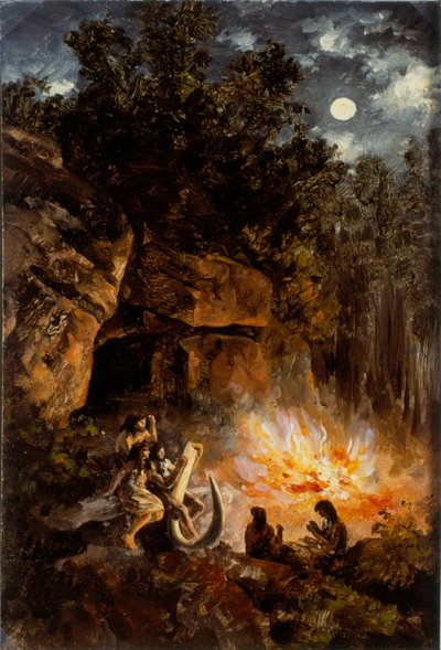 Scène de la période paléolithique supérieure quaternaire - José María Velasco