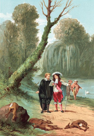 William Harvey avec le roi Charles Ier dans le parc de Windsor - Jose Armet Portanell