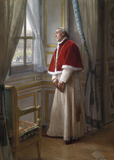 Un cardinal attendant à une fenêtre - Jose Frappa