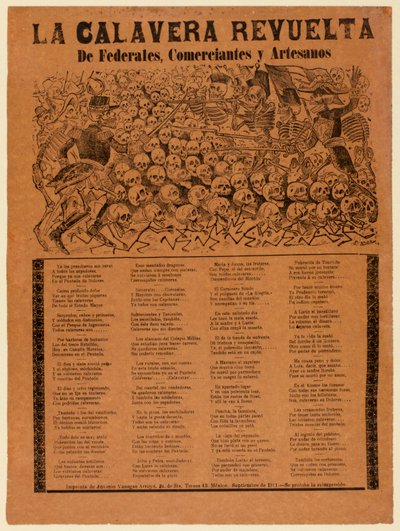 Der rebellische Calavera der Bundesarmee, Kaufleute und Handwerker - José Guadalupe Posada