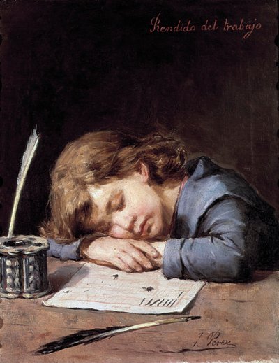 Vaincu par le travail, c. 1876-1900 - Jose Perez Siguimboscum