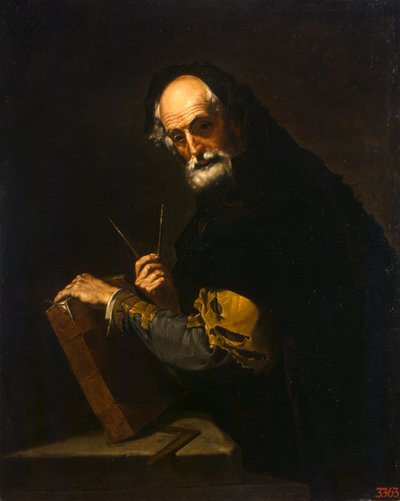 Philosophe avec un livre, une boussole et un goniomètre, 1630 - Jose de Ribera