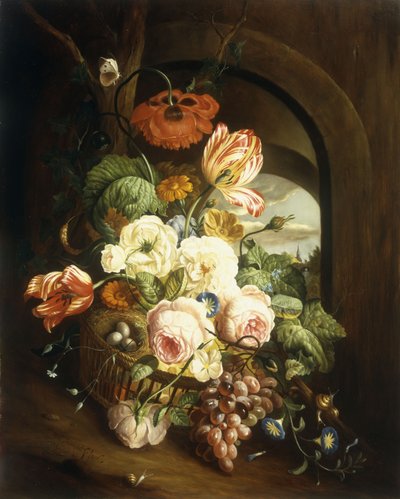 Nature morte avec des fleurs assorties - Josef Holstayn