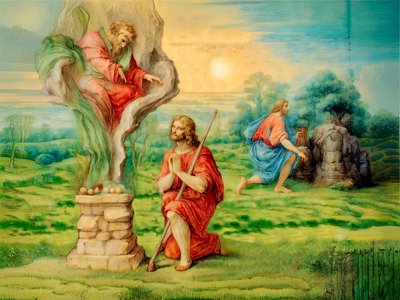 Le sacrifice de Caïn et Abel - Josef Johann Michel
