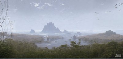 JJM recrée Friedrich-C-D: Récif rocheux sur la plage (Panorama) - Josef Johann Michel