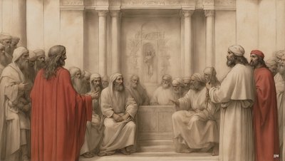 Jésus accusé devant le grand conseil des Juifs (01) - Josef Johann Michel