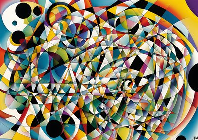 abstrait : formes circulaires 1 - Josef Johann Michel