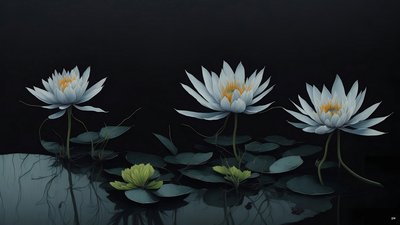 Nénuphar noir - Josef Johann Michel
