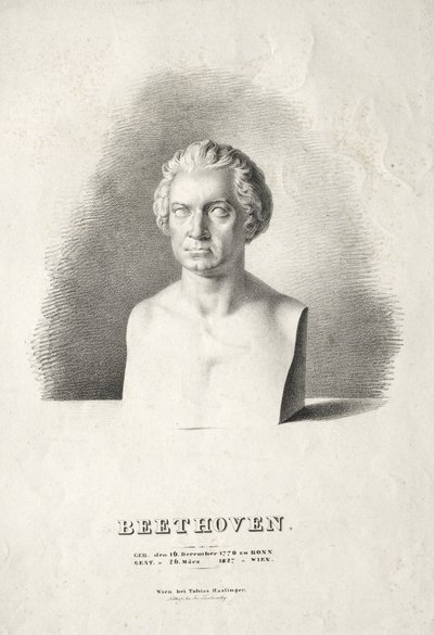 Buste de Ludwig van Beethoven - Josef Kriehuber